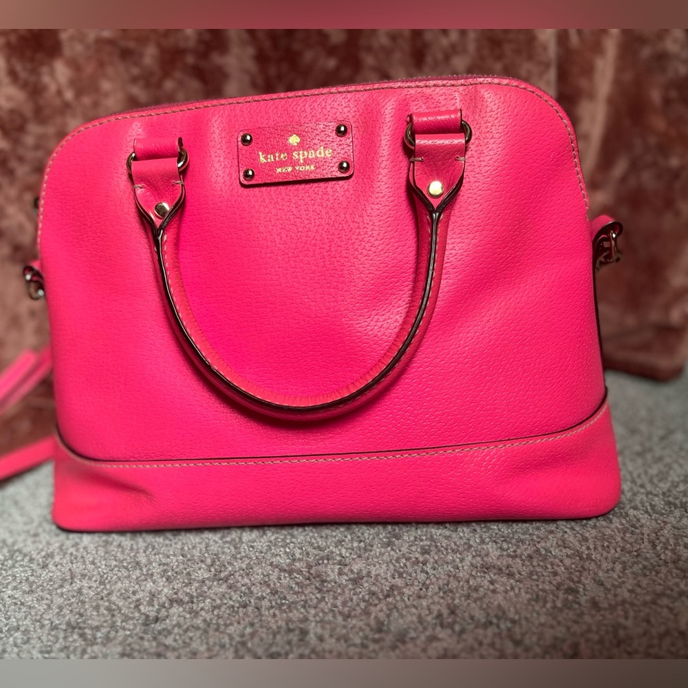 kate spade Hot Pink Leather Crossbody Satchel - Picture 3 of 16